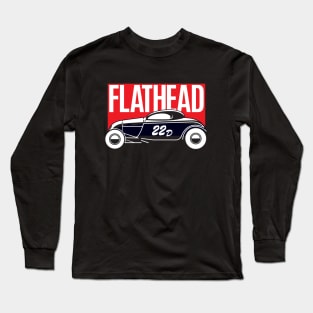 Bonneville Flathead Coupe racer - Hop Up red print Long Sleeve T-Shirt